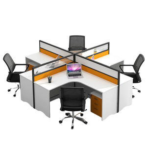 Prix usine espace de travail moderne 4 6 8 10 personnes en forme de L cloison bureau personnel Table meubles cabine modulaire bureau poste de travail - Product Image 3