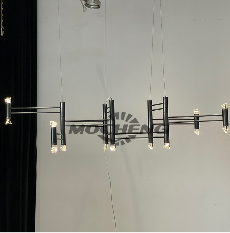 Modern and minimalist interior decoration metal chandeliers Family kitchen island restaurant chandeliers