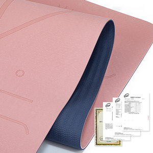 <span class=keywords><strong>Tapis</strong></span> de yoga TPE bicolore épaissi et élargi, antidérapant, absorbant les chocs, pour fitness, danse, saut à la corde, accessoires de fitness - Product Image 2