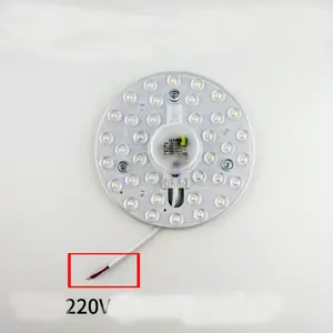 Plafonnier LED circulaire de transformation des perles, 220V, 2 unités, lumière avec plaques, installation au plafond