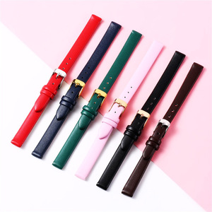 Correa <span class=keywords><strong>de</strong></span> reloj suave y delgada para mujer, hecha a mano en cuero con hebilla <span class=keywords><strong>de</strong></span> <span class=keywords><strong>oro</strong></span> rosa, accesorios <span class=keywords><strong>de</strong></span> pulsera para correa <span class=keywords><strong>de</strong></span> reloj <span class=keywords><strong>de</strong></span> 8mm-22mm. - Product Image 1