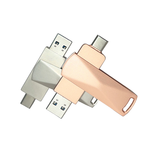 Factory Price Swivel USB Custom USB 2.0 3.0 16GB 64GB Type-c Memory Stick 32gb Mobile External Flash Drive Type-C 128gb