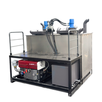 Chaudière de préchauffage thermoplastique hydraulique à double réservoir GPL de 1200 kg de capacité, très demandée pour la construction de marquages routiers