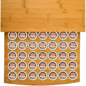 Caja de madera para café, estante de almacenamiento de bolsas de café de bambú, caja de almacenamiento de cápsulas de café de bambú, fabricante de estantes - Product Image 1