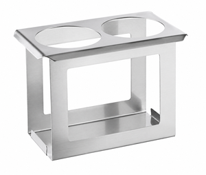 2 Hole 1/9 <b>Squeeze</b> <b>Bottle</b> Holder Commercial Kitchen Furniture Restaurant Kitchen Counter Restaurant Condiment - Product Image 1