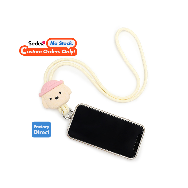 Eco-friendly Debossed logo Rubber Wristband Silicone Short Lanyard Image 3