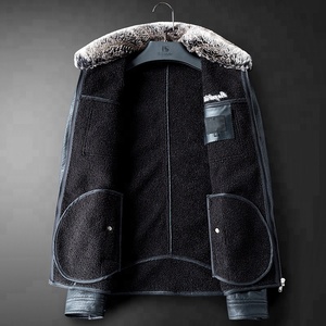 Giacca Invernale da Moto in Pelle Classica Antivento con Fodera in Pelliccia per Uomo Stile Punk - Product Image 2