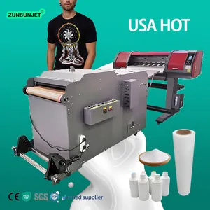digital 23 In Dtf Printer Printing Machine t-shirt printing machine full system With Powder And Curing System