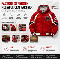 Veste en cuir de haute qualité sur mesure pour hommes, veste à capuche de style universitaire pour équipe universitaire, veste coupe-vent à fermeture éclair pour l'extérieur