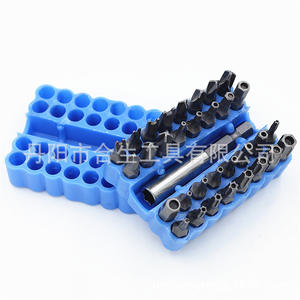 Juego de puntas de destornillador huecas Mr Drill de 33 piezas, 6 mm, 1/4 pulgadas, de acero, para herramientas neumáticas y eléctricas, para tornillos de cabeza irregular - Product Image 1