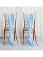 Chemin de table bleu clair, chemin de table décoratif pour mariage, chemin de table de fête (1 pièce)