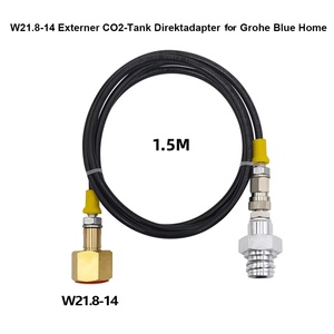 Tuyau adaptateur CO2 haute pression 1,5 m/90 cm pour machine Grohe Blue Home, compatible avec les bouteilles de 2 à 10 kg - Product Image 2