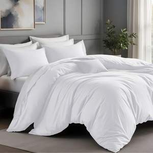 Wholesale Hotel Bedding Supplier 5 Star Cotton <b>White</b> Bed Sheets And Pillowcases Designed For Long Lasting Hospitality - Product Image 2