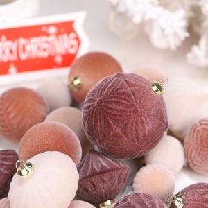 Juego de Bolas de Navidad Artificiales de Lujo, Plástico Flocado, 35 Piezas, Caja de PVC - Product Image 4