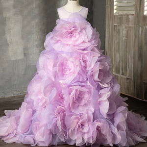 Puffy dentelle Tulle robe De bal princesse enfants robe Couture enfants robe De soirée photographie robe Vestidos De Fiesta 8 ans - Product Image 1