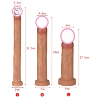 Dildo de Silicona Líquida, Impermeable, Ultra Largo y Suave para Hombres Gay, Tapón Anal, Masturbación, Estimulación, Dilatador