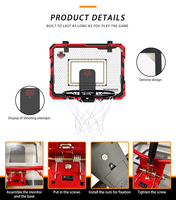 Vente en gros d'usine, très populaire, mini panier de basket pour enfants 40*30cm avec lumières LED rouges et bleues, pour intérieur et extérieur