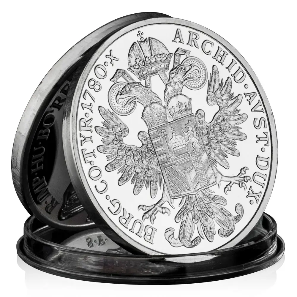 Austro-ungheria la regina della Teresia(1717-1780) da collezione placcato argento Souvenir moneta commemorativa