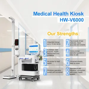 Health Examination Kiosk Health Analyzer Machine Height Weight Bmi Body Composition Scale Full Body Checking Machine