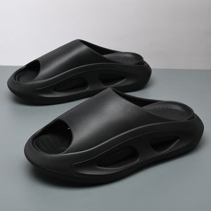Sandales d'été pour hommes à bout ouvert, claquettes d'extérieur en EVA à semelle épaisse, antidérapantes, style sport, haut de gamme, personnalisables avec logo - Product Image 4