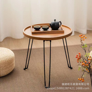 Folding <b>small</b> <b>round</b> <b>table</b>, living room, home use, <b>round</b> creative sofa <b>side</b> <b>table</b>, outdoor balcony coffee <b>table</b>, cross-border - Product Image 1