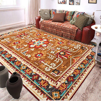 Modernes Bohemian-Teppich mit abstraktem geometrischem Muster, rutschfest, aus Polyester, niedriger Flor, maschinell gefertigt, 4 mm dick, PVC-beschichtete Rückseite, individuell anpassbar für Zuhause