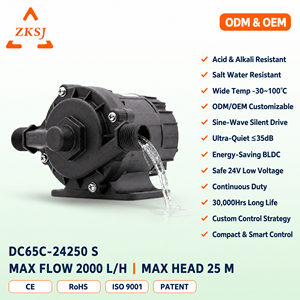 Pompe à eau à entraînement magnétique 24V DC sur mesure pour usine, 2,0 m³/h, hauteur de refoulement 25m, alimentée par panneau solaire pour fontaine - Product Image 1
