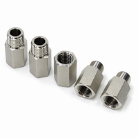 Raccords de tuyauterie en acier inoxydable 304, filetage mâle hexagonal CNC, haute pression 3000 PSI, 1/2 pouce, 50 mm, pour barres hexagonales, raccord d'extension