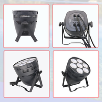 Lampu panggung Led Cob 2 dalam 1 400W, lampu sorot panggung kontrol Dmx datar aluminium 7 mata Cob