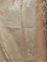 Vente en gros d'usine de tissus de rideaux jacquard de haute précision avec des motifs de fleurs fraîches, rideaux pour la maison