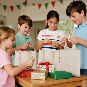 Bolsa de Tela de Algodón Gruesa para Decoración, Manualidades, Pintura, Reutilizable, para Diseñadores, Bolsa de <span class=keywords><strong>Compras</strong></span>, Promoción Escolar - Product Image 3