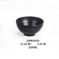 Logo personnalisé écologique 4.5/5.5/6.5/7.5/8 pouces en mélamine bols à soupe japonais noirs ensemble de bols à nouilles bol à riz Ramen Durable