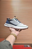 Nouvelles baskets légères pour hommes, respirantes, lumineuses, pour la course en extérieur, en cuir véritable de luxe, avec semelle intermédiaire en EVA, style sportif