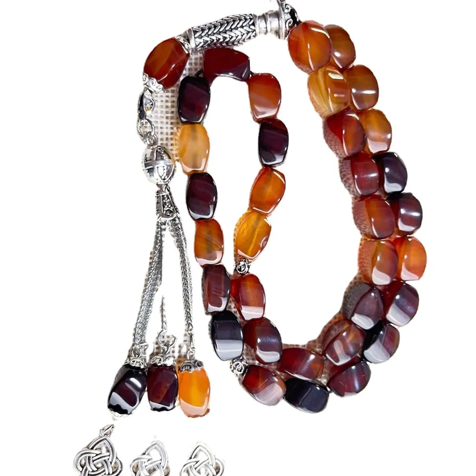 Nhựa tasbih cầu nguyện hạt hổ phách misbaha 33 hạt người đàn ông hồi giáo kinh Mân Côi mastkhan đồ trang sức hồi giáo EID Quà Tặng tasbeeh tesbih