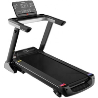 Treadmill Listrik Motor, Treadmill Rumah Menyerap Guncangan dengan Fungsi Denyut Jantung Dapat Disesuaikan Mesin Berjalan Miring Dapat Disesuaikan