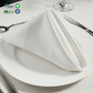 Servilletas de satén de algodón blancas de lujo al por mayor, de 20x20 pulgadas, gruesas, reutilizables, para presentaciones de eventos de alta gama en hostelería. - Product Image 1