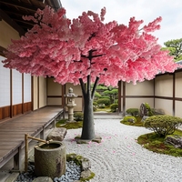 Faux arbre à fleurs rose grand arbre à fleurs de cerisier artificiel japonais complet pour la décoration