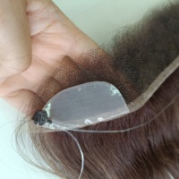 Vente en gros usine : Closure frontale en dentelle HD 12x2, cheveux humains vierges 100% raides, densité 120%, avec nœuds invisibles et ligne de cheveux naturelle