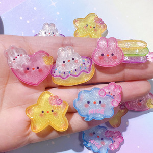 Popular Design Resin Crafts Resin rainbow Colud Resin Pendant Wholesale Phone Case Charms Hairphin Accessories for Decoration