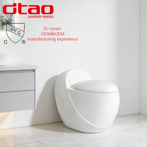 <span class=keywords><strong>WC</strong></span> en céramique monobloc de forme ovale, à poser au sol, avec siphon canadien, en céramique pleine masse, coloré, pour salle de bain, articles sanitaires - Product Image 1