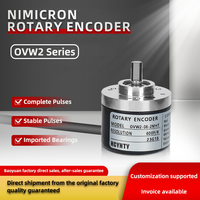 Sensor Codificador Rotatorio Incremental Serie OVW de 38mm de Diámetro, Eje Semihueco de 8mm, 100-2500 P/R, Salida ABZ de 3 Fases, DC5V, Codificador 90