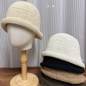 Chapeau Bob Tricoté Vintage de Haute Qualité avec Ourlet Roulé et Nœud <span class=keywords><strong>au</strong></span> Crochet pour Femme – Idéal <span class=keywords><strong>Hiver</strong></span> et Quotidien - Product Image 5