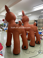 Renne de Noël Gonflable Géant pour Décorations de Noël Extérieures