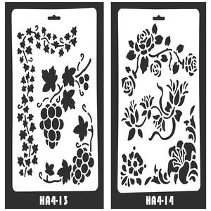 Plantilla de Diseño Personalizado para Dibujar, Juego de Plantillas para Diario PET Hechas de Plástico Resistente - Product Image 3