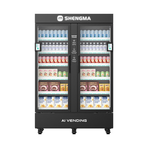 Distributeur automatique intelligent de nourriture fraîche, de collations et de boissons fraîches New-Tech AI, avec fonction de ouverture de <span class=keywords><strong>la</strong></span> porte pour retirer les produits - Product Image 2