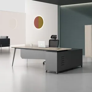 Chinesische moderne Büromöbel Fabrik Großhandel Luxus Holzplatte Schreibtisch BOSS Manager CEO Executive Office Tisch
