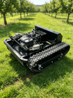 Tondeuse robot chenillée télécommandée de qualité industrielle, largeur de coupe 600 mm, moteur essence 4 temps, puissance 2200W