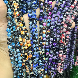 AB0877 New Rainbow Multicolor Multicolored <strong>Agate</strong> Gemstone Stone <strong>Beads</strong> Green Blue Red Yellow Fire <strong>Agate</strong> <strong>Beads</strong> - Product Image 4