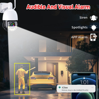 Wistino 5 pulgadas 4K Ultra largo alcance 50X Zoom PTZ Cámara al aire libre impermeable seguimiento automático Voz bidireccional Icsee 4G Cámara Wifi