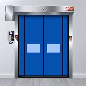 Portes à enroulement rapides automatiques en plastique au design moderne, isolation thermique haute vitesse, vitesse réglable, finition en tissu - Product Image 1